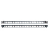 Панель Hyperline PPBLHD-19-24S-SH-RM Модульная патч-панель 19", 24 порта, Flat Type, 0.5U, для экранированных и неэкранированных модулей Keystone Jack