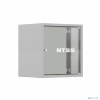 NTSS Шкаф настенный телекоммуникационный NTSS LIME 15U 550х450х770мм, 2 профиля 19, дверь стеклянная, боковые стенки несъемные, разобранный, серый RAL