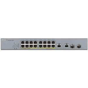 Коммутатор ZYXEL GS1350-18HP-EU0101F L2 PoE+ для IP-видеокамер 16xGE PoE+, 2xCombo (SFP/RJ-45), бюджет PoE 250 Вт, дальность передачи питания до 250 м Коммутатор ZYXEL GS1350-18HP-EU0101F L2 PoE+ для IP-видеокамер 16xGE PoE+, 2xCombo (SFP/RJ-45), бюджет PoE 250 Вт, дальность передачи питания до 250 м