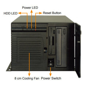 Корпус PAC-1000GBPX/300W, 6-слот. Full-size, 1 x 5.25”, 1 x 3.5” HDD, 1 x 3.5", 1 x LPT, 1 x COM, блок питания ACE-A130С (300 Вт, ATX), черный, 0....+