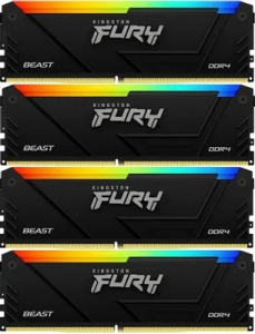 Память оперативная/ Kingston 32GB 2666MT/s DDR4 CL16 DIMM (Kit of 4) FURY Beast RGB Память оперативная/ Kingston 32GB 2666MT/s DDR4 CL16 DIMM (Kit of 4) FURY Beast RGB