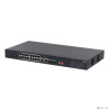 DAHUA DH-S3218-16ET-135 16-портовый неуправляемый коммутатор с РоЕ, 16xRJ45 100Mb, 2хКомбо SFP/RJ45 1Gb uplink, суммарно до 135Вт, коммутация 7.2 Гбит