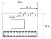 Электронный диск DDOM-SST-512M-44P-H, 512 Мб, горизонтальный левый, рабочий диапазон температур -40...+85°C