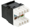 Модуль Keystone, RJ45, кат.5E, UTP, 180 градусов, со встроенной шторкой, черный Модуль Keystone, RJ45, кат.5E, UTP, 180 градусов, со встроенной шторкой, черный