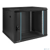 Exegate EX298607RUS Шкаф телекоммуникационный 19" настенный 9U ExeGate EC-WM-9U.450.G.BLACK (19”, 9U, 600x450x500mm (ШхГхВ), передняя дверь закаленное
