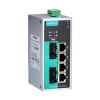 Коммутатор 4 x 10/100BaseTX, 2 x 100BaseFX (многомодовое оптоволокно) с функцией Power Over Ethernet (PoE), разъем ST, с расширенным диапазоном темпер