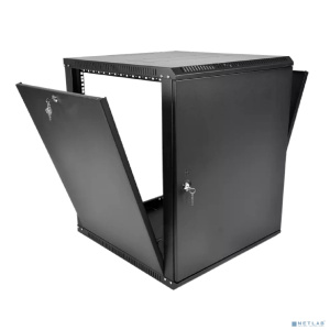 ЦМО Шкаф телекоммуникационный настенный разборный ЭКОНОМ 18U (600 x 350) дверь металл, цвет черный (ШРН-Э-18.350.1-9005)