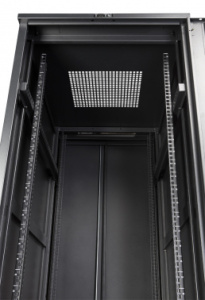 Шкаф коммутационный Lanmaster (TWT-CBB-42U-6X8-G1) напольный 42U 600x800мм пер.дв.стекл задн.дв.спл.стал.лист 2-хст. 2 бок.пан. 800кг черный IP20