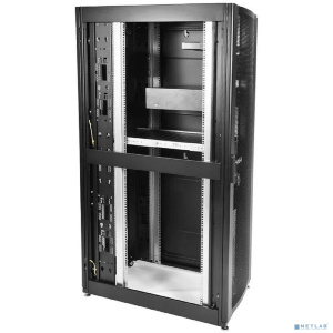 ЦМО Шкаф серверный ПРОФ напольный 48U (800x1000) дверь перфор., задние двойные перфор., черный, в сборе (ШТК-СП-48.8.10-48АА-9005)