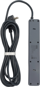 Сетевой фильтр Powercom сетевой фильтр, 3 метра, 4 розетки, USB-Ax2, USB Type-C, 16А/4кВт, cечение провода: 1,5мм2, цвет белый, 1 год гарантии (206603