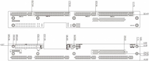 Двухсторонняя кросс-плата PE-2SD2, PICMG 1.3, 1U, 2 слота: 1xPICMG + 1xPCI