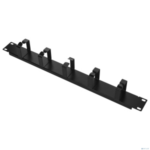 NEOMAX Кабельный органайзер 19"1U, 5 металлических колец 68мм, цвет черный, [NM-CM-1U5R-M-103-BK]