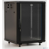Hyperline TWB-FC-2266-SR-RAL9004 Шкаф настенный 19-дюймовый (19"), 22U, 1086x 600х 600мм, металлическая передняя дверь с замком, две боковые панели, с