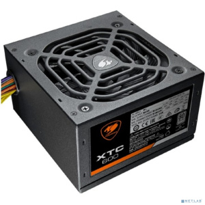 Cougar XTC 600 Блок питания Cougar XTC 600 (Разъем PCIe-2шт,ATX v2.31, 600W, Active PFC, 120mm Fan, Power cord, 80 Plus, Japanese standby capacitors)