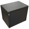 Шкаф Hyperline WRline WR-TW-1545-SR-RAL9004 настенный 19-дюймовый (19"), 15U, 775x600х450мм, цельнометаллическая дверь с замком, цвет черный (RAL9004)