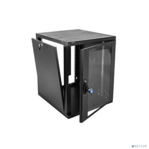 ЦМО Шкаф телекоммуникационный настенный сварной 12U (600 x 500) съёмные стенки, дверь стекло, чёрный, ШРН-12.500-9005
