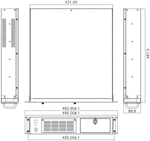 Промышленный компьютерный корпус RACK-220GBATX/A130С, монтаж в 19” стойку, 2U, Micro-ATX, 1 x 5.25, 1 х 3.5, 1 х внутренний 3,5 HDD, 2 x USB, цвет чер