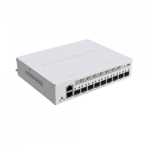 Коммутатор/ CRS310-1G-5S-4S+IN Cloud Router Switch with 800 MHz CPU, 256 MB RAM, 4xSFP+, 5xSFP cages, 1xGBit LAN port, RouterOS L5, desktop case,
