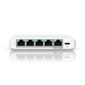 Коммутатор Ubiquiti UniFi Switch Flex Mini 2.5G Compact, 5-port 2.5G switch that can be powered with PoE or a USB-C adapter.