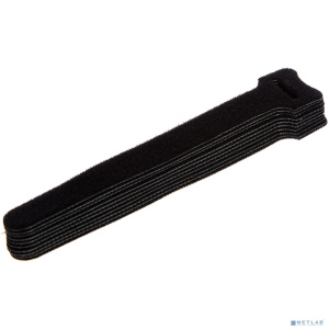 Hyperline WASN-150-BK-10 Хомут для кабеля, липучка с мягкой застежкой, 150x15 мм, черный (10 шт.)