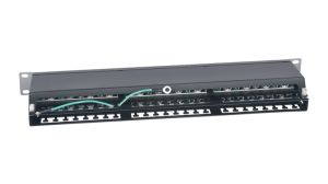 Cabeus PLHD-48-Cat.5e-SH-Dual IDC-1U Патч-панель высокой плотности 19" Высота (1U), 48 портов RJ-45, категория 5e, полностью экранированная, Dual IDC