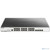 D-Link DGS-3000-28XMP/B1A Управляемый L2 коммутатор с 24 портами 10/100/1000Base-T и 4 портами 10GBase-X SFP+ (24 порта PoE 802.3af/at, PoE-бюджет 370