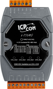 Разветвитель интерфейса RS-485 с 4 изолированными выходными каналами.