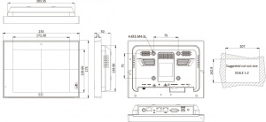 Безвентиляторный панельный компьютер AFL3-08A-BT-J1/R/2G, дисплей 8.4", яркость дисплея - 500 кд/м2 , XGA, процессор Intel Celeron J1900 Quad Core (2