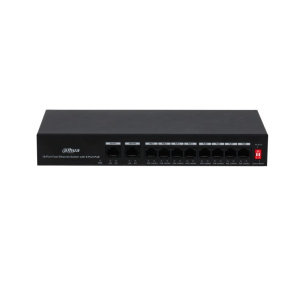 Коммутатор Dahua DH-PFS3010-8ET-65 10-портовый неуправляемый с РоЕ, 8xRJ45 100Mb PoE, 2xRJ45 100Mb uplink, суммарно 65Вт, коммутация 2 Гбит/с, MAC-таб