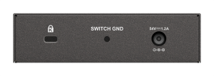 коммутатор D-Link Неуправляемый PoE-коммутатор, 5x1000Base-T (4x1000Base-T PoE), PoE-бюджет 60 Вт, корпус металл