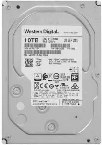 Жесткий диск Western Digital Ultrastar DC HС330 HDD 3.5" SAS 10TB, 7200 rpm, 256MB buffer, 512e/4kN, 0B42258, 1 year