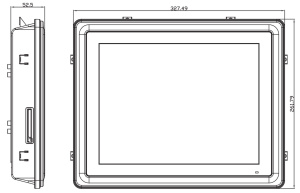 Промышленный безвентиляторный компьютер GOT5120T-834 J-XGA-US, дисплей 12.1" XGA, резистивный сенсорный экран, процессор Intel Celeron J1900 (2.00 ГГц