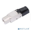 Hyperline PLUD-A-8P8C-S-C6A-SH Разъем полевой оконцовки RJ-45 (8P8C) под витую пару, угловой, для одножильного кабеля, toolless, категория 6A, экранир