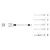 Кабель Miradeed MD-6715032, HDmSAS SFF8643 -to- 4*SATA + SideBand, 12G, 85 Ohm, 60cm