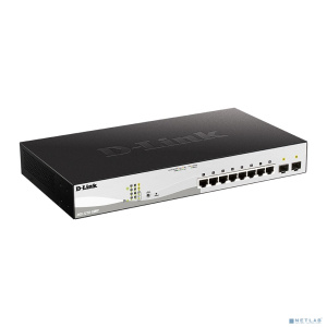D-Link DGS-1210-10MP/FL2A Управляемый L2 коммутатор с 8 портами 10/100/1000Base-T и 2 портами 1000Base-X SFP (8 портов PoE 802.3af/at, PoE-бюджет 130