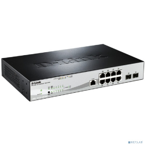 D-Link DGS-1210-10P/ME/A1A Управляемый L2 коммутатор с 8 портами 10/100/1000Base-T и 2 портами 1000Base-X SFP (8 портов PoE 802.3af/at, PoE-бюджет 78