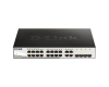 Коммутатор D-Link Managed L2 Switch 16x1000Base-T, 4xCombo 1000Base-T/SFP, Surge 6KV,CLI