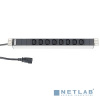 Hyperline SHT19-8IEC-2.5IEC Блок розеток для 19" шкафов, горизонтальный, 8 IEC 320, 10 A, шнур 2.5м