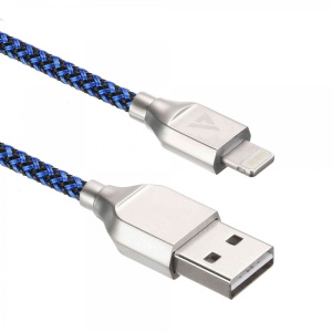 Кабели USB ACD USB кабель ACD-Titan Lightning ; USB-A Нейлон, 1м, сине-черный (ACD-U927-P5L)