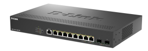 Коммутатор Управляемый L2 коммутатор, 8x1000Base-T, 2x10GBase-X SFP+, защита от статического электричества до 6 кВ, CLI, консольный порт RJ-45, RPS, п