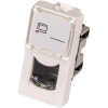 Вставка Mosaic 22.5x45, RJ-45 UTP, кат.5e, со шторкой и увеличенным окном маркировки, белая Вставка Mosaic 22.5x45, RJ-45 UTP, кат.5e, со шторкой и увеличенным окном маркировки, белая
