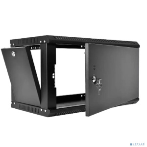 ЦМО Шкаф телекоммуникационный настенный разборный ЭКОНОМ 6U (600 x 520) дверь металл, цвет черный (ШРН-Э-6.500.1-9005)