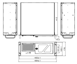 Российский промышленный стоечный компьютер FRONT Rack 540.342, на базе процессора Intel Core i5-10500 / 4U / RAM 4 Гб DDR4 / SSD 128 Гб / LAN 2 x 10/1