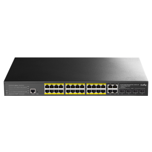 Коммутатор CUDY 24-Port Layer 2 Managed Gigabit PoE+ Switch with 4 Gigabit Combo Ports 400W Layer 2 Managed 28 Ports 10/100/1000M PoE Switch ,1-24 Po