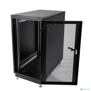 ЦМО Шкаф серверный напольный 24U (600 x 1000) дверь перфорированная 2 шт., чёрный, ШТК-М-24.6.10-44АА-9005