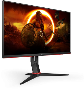 27" AOC Q27G2S 2560x1440, WLED, 16:9, IPS, 350 cd, 1000:1, 80M:1, 4(1) ms, 178/178, 2xHDMI, DP, 165Hz, Tilt, Pivot, HAS, Swivel, Внутр, VESA, Black, 3