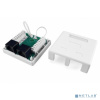 Hyperline SB1-2-8P8C-C6-WH Розетка компьютерная RJ-45(8P8C), категория 6, двойная, внешняя, Dual IDC