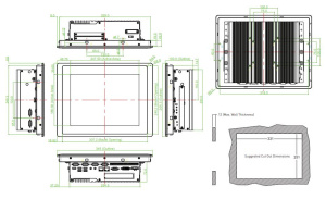 Модульный безвентиляторный компьютер CV-112HR/P2002E-i5, дисплей 12.1" TFT XGA 4:3, пятипроводной резистивный экран, процессор Intel 6th Gen. Core i5-