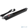 Exegate EX280833RUS Блок розеток ExeGate ServerPro PDU-19H608 Al-6S-EU2-SW-SPD1, 19",1U,алюм, 6Schuko, евровилка,2м,SPD1