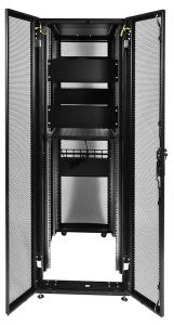 Шкаф ЦМО Шкаф серверный ПРОФ напольный 42U (800x1200) дверь перфор. 2 шт., черный, в сборе